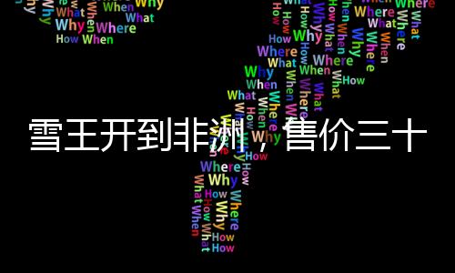雪王開到非洲，售價三十元一杯，揭秘背后的故事