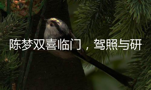 陳夢雙喜臨門，駕照與研究生畢業(yè)證雙豐收
