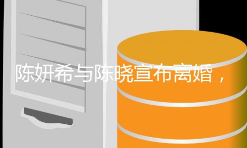 陳妍希與陳曉宣布離婚，婚姻走到盡頭，未來各自前行