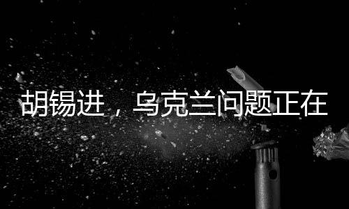 胡錫進，烏克蘭問題正在重塑歐洲局勢