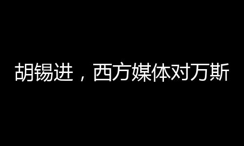 胡錫進(jìn)，西方媒體對(duì)萬斯的批評(píng)引發(fā)關(guān)注熱議