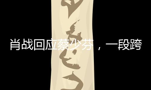 肖戰(zhàn)回應(yīng)蔡少芬，一段跨越娛樂(lè)圈的友情與互動(dòng)