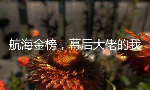 航海金榜，幕后大佬的我被曝光了