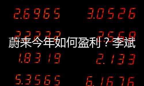 蔚來今年如何盈利？李斌解釋了三個小時