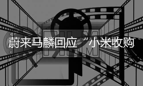 蔚來(lái)馬麟回應(yīng)“小米收購(gòu)蔚來(lái)猜想”：純屬虛構(gòu)