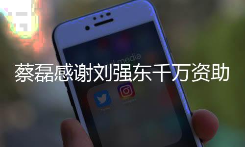 蔡磊感謝劉強東千萬資助，一份跨越困難與希望的溫暖故事