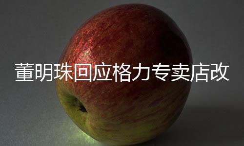 董明珠回應(yīng)格力專賣店改名，深度解析與多維度探討