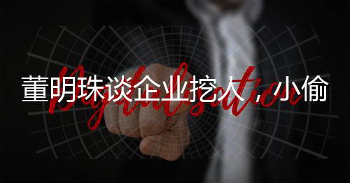 董明珠談企業(yè)挖人，小偷行為，不值得鼓勵(lì)與提倡