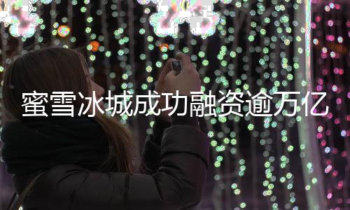 蜜雪冰城成功融資逾萬億，回顧與展望