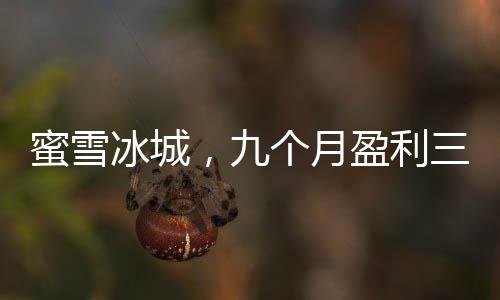 蜜雪冰城，九個(gè)月盈利三十五億，再創(chuàng)飲品行業(yè)新奇跡