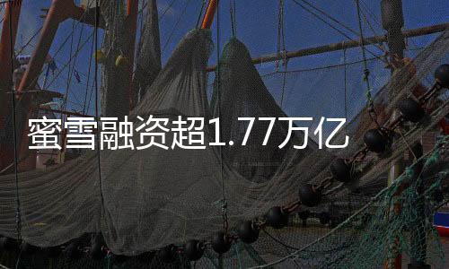 蜜雪融資超1.77萬億，資本市場的新里程碑