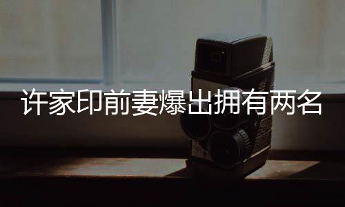 許家印前妻爆出擁有兩名未成年子女，引發(fā)社會關注