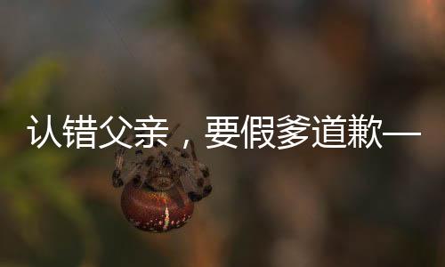 認錯父親，要假爹道歉——一場關(guān)于家庭、認錯與真誠道歉的探討