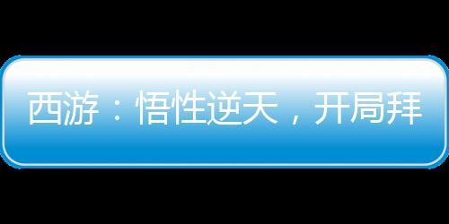 西游：悟性逆天，開局拜入方寸山