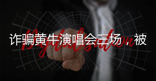 詐騙黃牛演唱會三場，被判賠償八千八百元