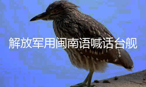 解放軍用閩南語(yǔ)喊話臺(tái)艦，展現(xiàn)多元語(yǔ)言能力與堅(jiān)定捍衛(wèi)領(lǐng)土完整決心