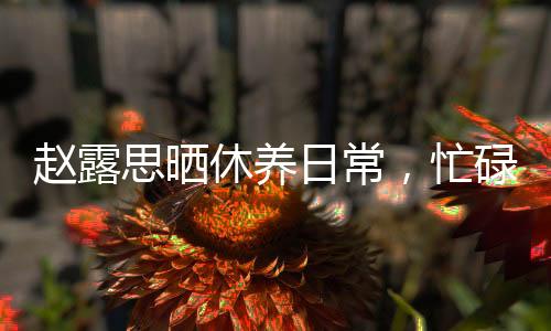 趙露思曬休養(yǎng)日常，忙碌中的悠閑時(shí)光