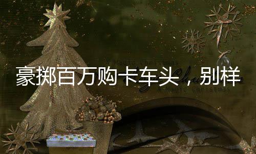 豪擲百萬購卡車頭，別樣代步新風(fēng)尚