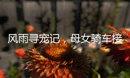 風(fēng)雨尋寵記，母女騎車接回家中小狗
