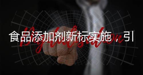 食品添加劑新標實施，引領(lǐng)食品工業(yè)走向規(guī)范化新篇章