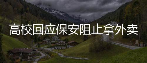 高?；貞?yīng)保安阻止拿外賣學(xué)生進(jìn)校園事件，關(guān)注校園安全與學(xué)生權(quán)益的平衡