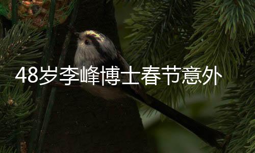 48歲李峰博士春節(jié)意外離世，各界震驚痛悼