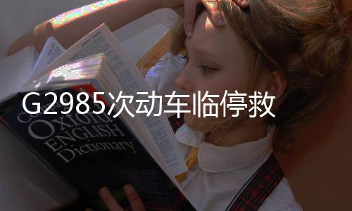 G2985次動(dòng)車臨停救人事件，緊急時(shí)刻的人性光輝閃耀